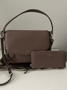 Kate Spade Leather Crossbody Bag with Matching Wallet
